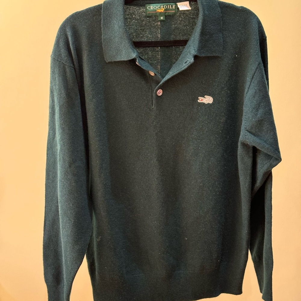 Men's Green Cashmere and Wool Sweater